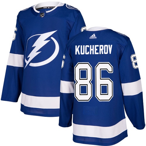 Men's Adidas Tampa Bay Lightning #86 Nikita Kucherov Blue Stitched NHL Jersey